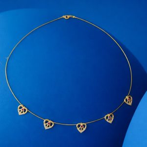 Love Drop Heart Necklace Elegant Ruby Heart Pendant Necklace for Women