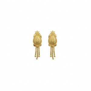 Nice 3 Line Golden Earrings for Women & Girls – Traditional Fancy Jewellery Gift