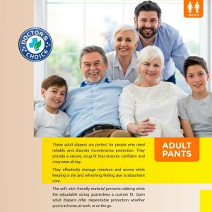 ADULT DIAPER PULL UP PANTS WITH ANTI-BACTERIAL PROPERTIES - LEAKPROOF, 10 HOURS PROTECTION