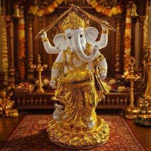 Lord Ganesha Dancing Statue Decorative Showpiece for Home Temple Decor