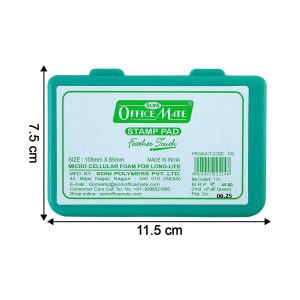 Premium Green Stamp Pad with High-Quality Ink & Microcellular Foam – (108 × 65 mm)