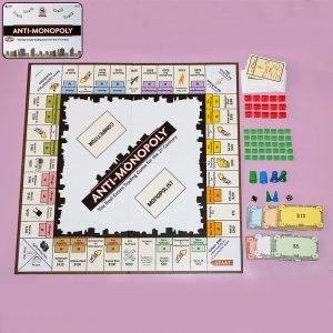 Anti-Monopoly Board Game – Classic Real Estate Trading Family & Friends Strategy Game