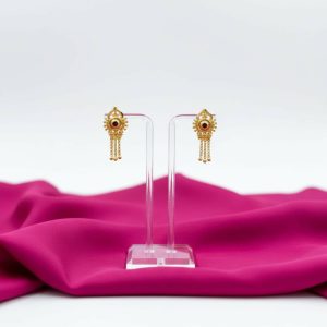 Nice 3 Line Golden Earrings for Women & Girls – Traditional Fancy Jewellery Gift