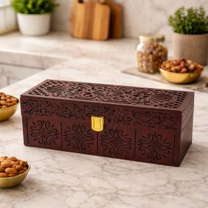 Wooden Dry Fruit & Mukhwas Storage Gift Box