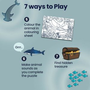 SEA MYSTERY PUZZLE LET'S FIND OUT - AGE 3+ (38 PUZZLE PIECES) MDF PUZZLE SERIES