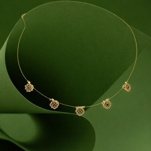 Elegant Ruby Floral Necklace Stylish Traditional Jewelry Necklace for Women