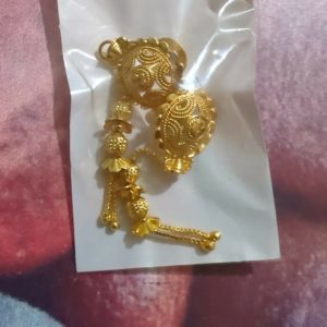 Golden Long Chain Beads Earrings for Women & Girls – Fancy Style