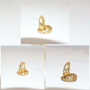 Gold Huggie Hoop Earrings kan ki bali and girls Combo Pack of 3