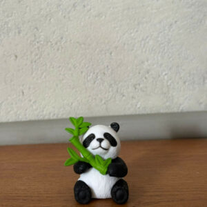 Cute Panda poly-resin Showpiece with Bamboo for Home & Office Desk Decor