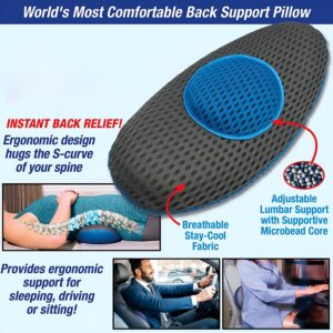 Ergonomic Orthopedic Back Support Pillow (18 x 9 Inch / 1 Pc)