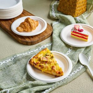 Freshee 6 Inch Round Compostable Bagasse Plate (10 Pcs Pack)