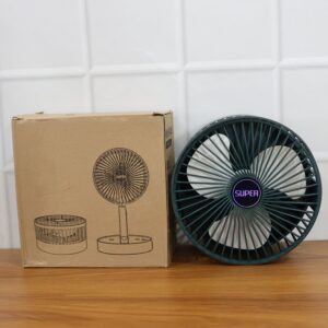 Rechargeable Desktop Table Fan Mobile Phone Holder (1 Pc)