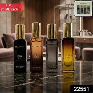 Bellavita Men’s Luxury Perfume Gift Set (4 Pc, 20 ML Each)