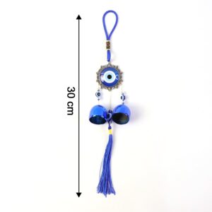 Decorative Evil Eye Hanging Wind Chime Set (2 Pc Set)