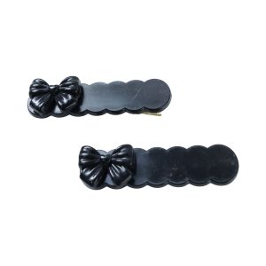 Elegant Black Bow Decorative Hair Clips (3 Pc)