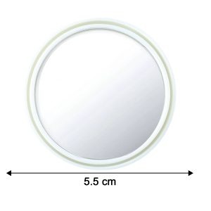 White Round Car Blind Spot Rear View Mirror Set (2 Pc)