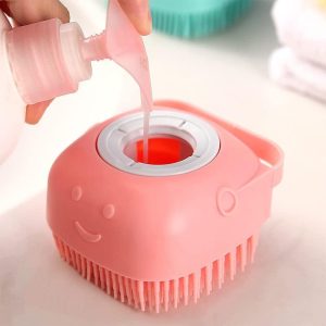 Silicone Massage Bath Body Brush with Built-In Soap Dispenser (1 Pc)