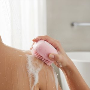 Silicone Massage Bath Body Brush with Built-In Soap Dispenser (1 Pc)