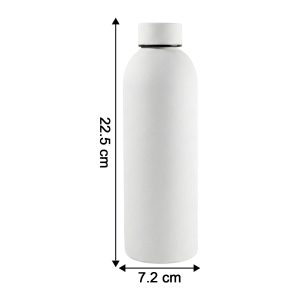 Stainless Steel Double Wall Vacuum-Insulated Drink Water (White / 500 ML Approx)