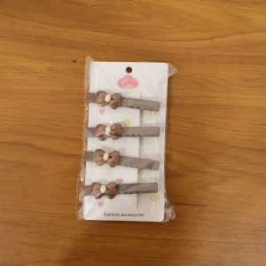 Elegant Bow Design Decorative Hair Clips Set (4 Pc)