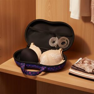 Premium Hard-Shell Bra & Lingerie Storage Travel Case (1 Pc)