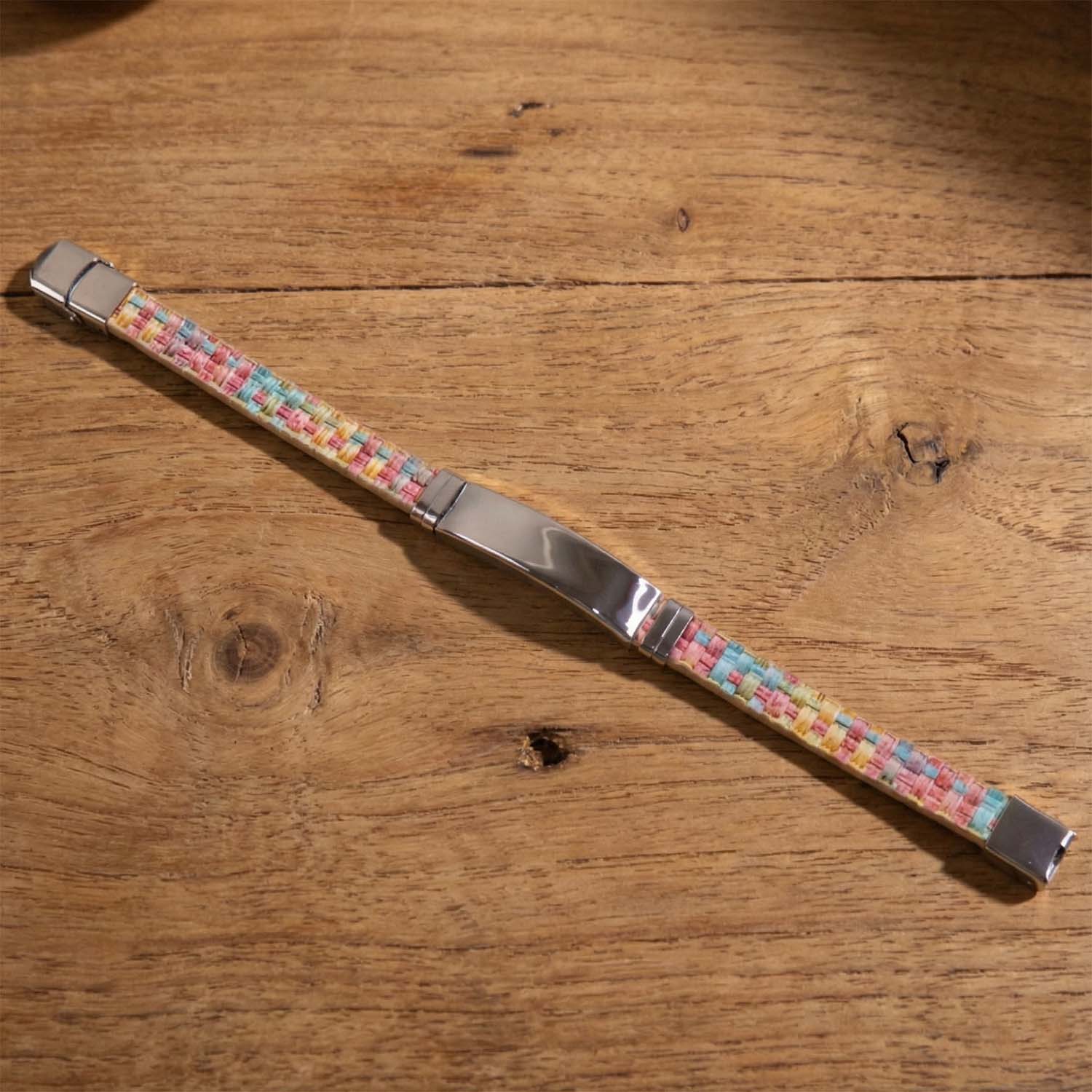 Custom Premium Fancy Wrist Bracelet with Multicolor Woven Design (1 Pc / Mix Design Belt)