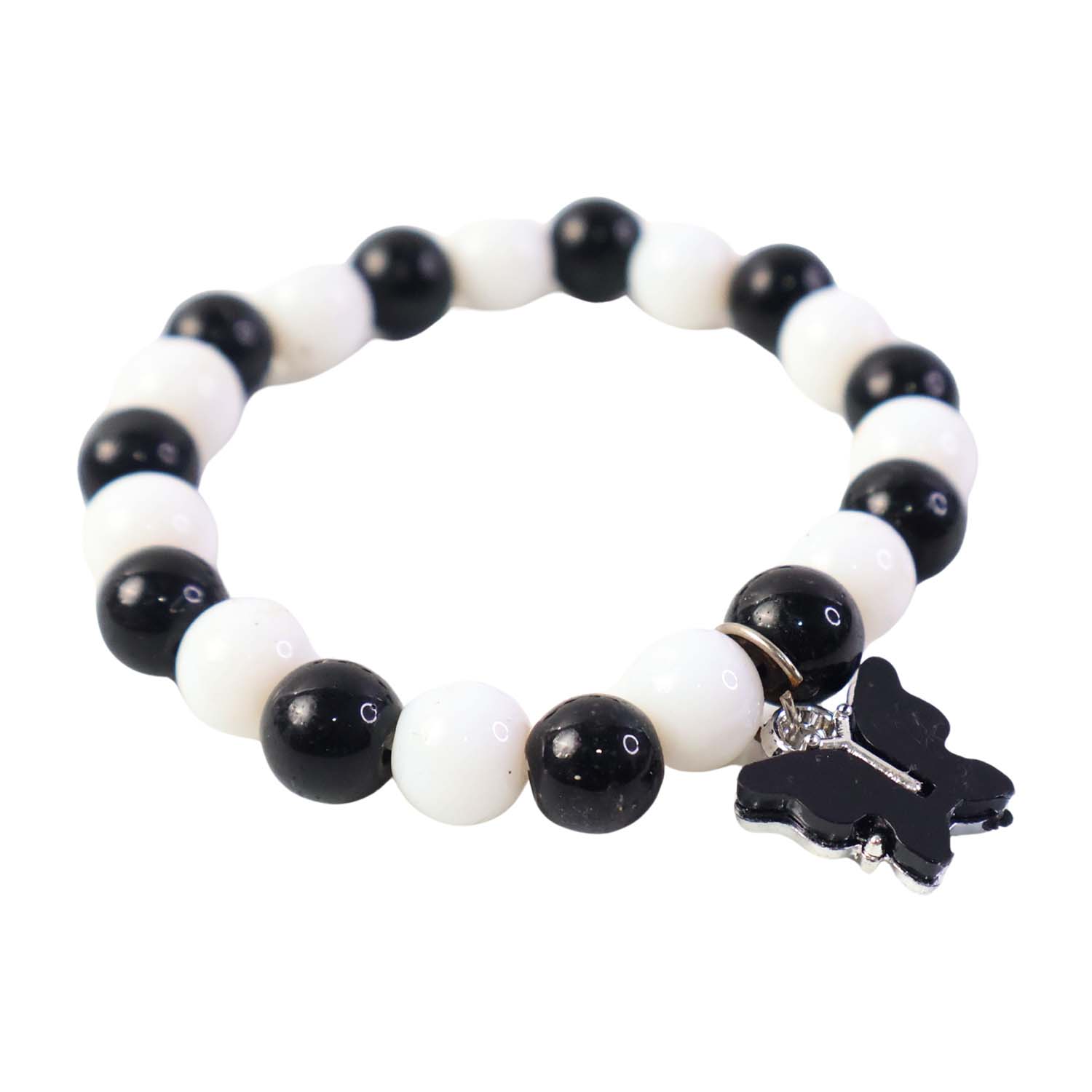 Elegant Black and White Fancy Bracelet (1 Pc)