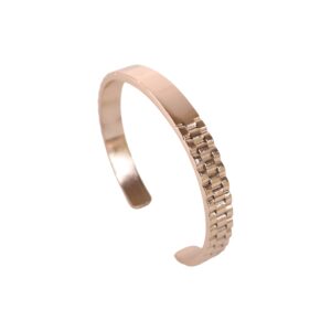 Custom Rose Gold-Plated Bracelet – Personalized Name Engraved Cuff Jewelry Men