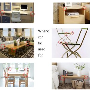 4 Pc Soft Foam Table Corner Protectors Set with Safety Tape