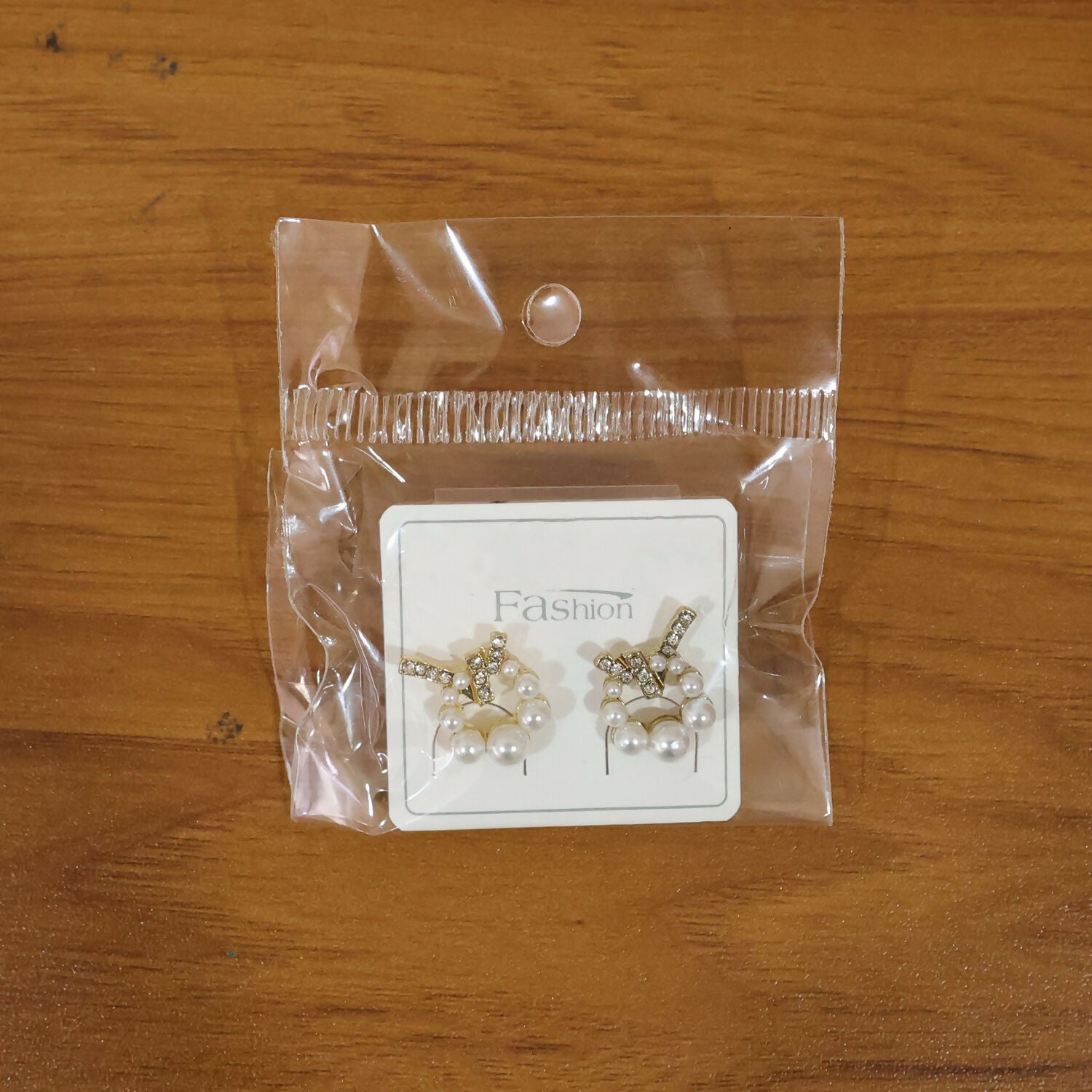 Korean Geometric Crystal Cross & Pearl Wreath Studs For Girls And Women - Image 7