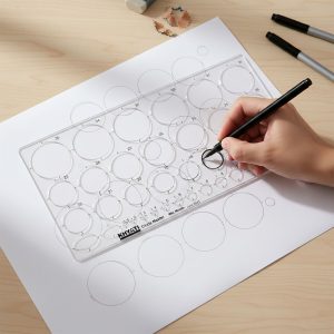 Plastic Circle Master Drawing Template & Multiple Circle Sizes for Drafting (Pack of 10)