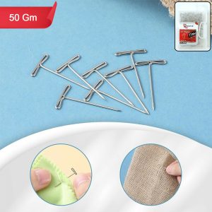 Aerotix Stainless Steel T Pin For Sewing & Craft Pins for Fabric, Notice Board, Office & Home Use (50Gm)