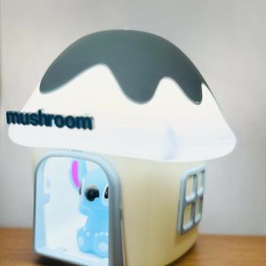 Cute Mushroom House LED Night Lamp with Cartoon Figure for Kids Room