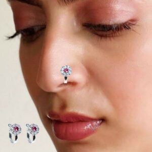 Double-Row Hoop/Pins (Two parallel lines of stones). Combo Pack of 2