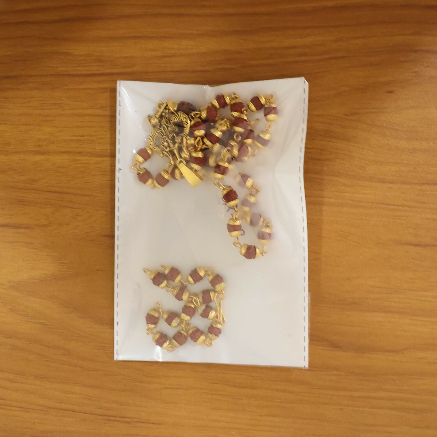 Hanuman Trishul Pendant With Rudraksha Mala & Bracelet Combo - Image 6