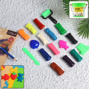 Camlin Play Dough – 12 Assorted Shades Clay Bucket Pack