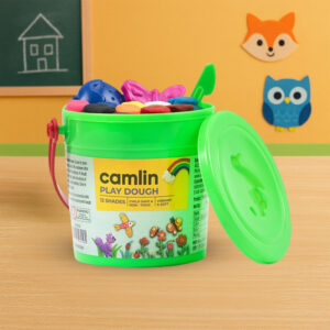 Camlin Play Dough – 12 Assorted Shades Clay Bucket Pack
