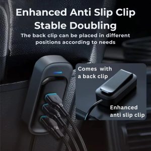 RGB Breathing Light Multi Port Car USB Charger (1 Set, 1.5M)
