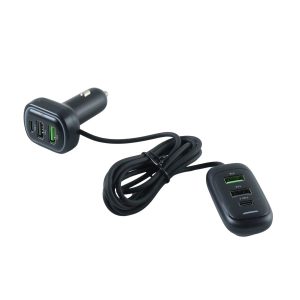 RGB Breathing Light Multi Port Car USB Charger (1 Set, 1.5M)