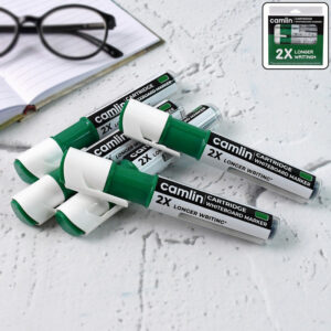 Camlin Cartridge Whiteboard Marker – Green Refillable Long-Lasting Markers