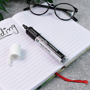 Camlin Cartridge Whiteboard Marker Long-Lasting Black Refillable Markers (5pc)