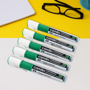 Camlin Cartridge Whiteboard Marker – Green Refillable Long-Lasting Markers