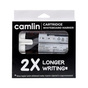Camlin Cartridge Whiteboard Marker Long-Lasting Black Refillable Markers (5pc)