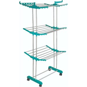 Foldable Cloth Drying Stand with Wheels – Multi-Layer Heavy Duty Rack