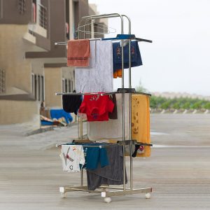 Foldable Cloth Drying Stand with Wheels
