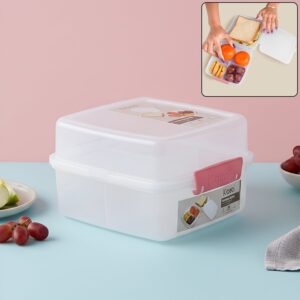 1 Large and 3 Small -Compartment 1400 ML Multipurpose Lunch Box (1400 ML / 1 Pc)