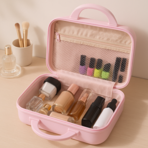 3-Digit Number Lock Kids Bear-Shaped Hard Shell Storage Carry Case with Handle