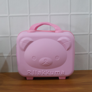 3-Digit Number Lock Kids Bear-Shaped Hard Shell Storage Carry Case with Handle