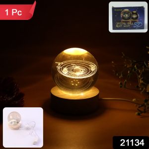 3D Crystal Ball Night Lamp (1 PC)