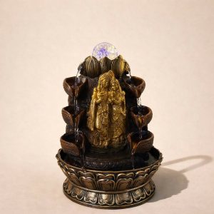 Radha Krishna LED Tabletop Water Fountain for Home Decor